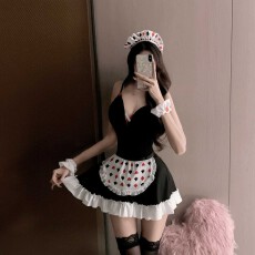 批发情趣内衣女佣制服套装<b class='q'>性感</b>女仆cos可爱小胸显大纯欲V领<b class='q'>夜店</b>主播女