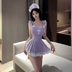 批发情趣内衣纯情小护士性感女仆围裙护士制服角色扮演露背吊带睡裙