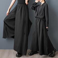 批发实拍<b class='q'>春</b>装新款宽松暗黑风小众单侧立体大口袋设计百搭休闲阔腿裤裙