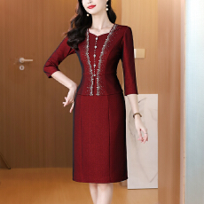 批发高端喜婆婆婚宴装旗袍年轻结婚妈妈婚礼礼服高贵小个子订婚宴高档