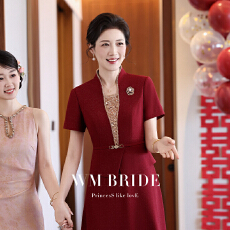 批发妈妈婚宴礼服高贵年轻2026夏季轻奢高级感喜婆婆装高端旗袍女