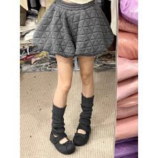 批发原版面料加内里<b class='q'>大码</b>200斤松紧高腰菱格夹棉蓬蓬半身裙女A字短裤裙