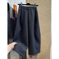 批发大码200斤<b class='q'>设计</b>感菱形格夹棉休闲裤女冬季保暖宽松气球裤