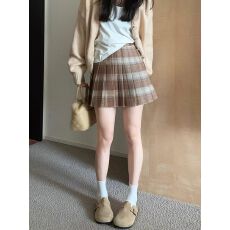 批发毛呢加厚好质量+安全裤+拉链百褶裙JK制服裙子<b class='q'>半身裙</b>春短裙秋冬