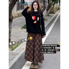 批发毛呢+松紧腰+拉链百褶裙<b class='q'>半身</b>裙复古中长款<b class='q'>包臀</b>裙A字裙春秋冬季