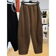 批发华棉复合超柔 大码300斤加绒松紧腰抽绳休闲<b class='q'>哈伦</b><b class='q'>裤</b>女装宽松长<b class='q'>裤</b>女