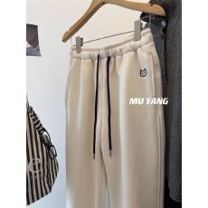 批发<b class='q'>大码</b>女装300斤 抽绳绝绝子小猫刺绣加绒束脚卫裤女秋冬加厚休闲裤