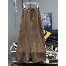 批发2025冬季新年款闪耀大满钻青色炒色弯刀<b class='q'>裤</b>抽绳卫<b class='q'>裤</b>