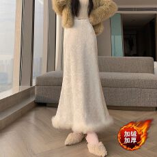 批发法式复古<b class='q'>黄色</b>浣熊绒开衫毛衣外套女宽松慵懒风外穿针织上衣春秋款