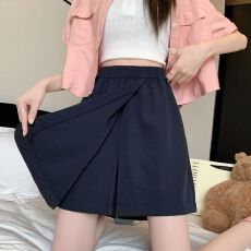 批发山本工装裙裤女夏季薄款2025新款宽松阔腿五分裤<b class='q'>休闲</b>冰丝运动<b class='q'>短裤</b>