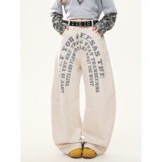 批发美式复古格子屁帘休闲运动卫裤男女宽松阔腿<b class='q'>情侣</b><b class='q'>弯刀</b>长裤