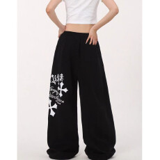 批发韩版印花抽绳街舞hiphop<b class='q'>嘻哈</b>休闲<b class='q'>裤</b>女爵士舞jazz长<b class='q'>裤</b>运动街头潮