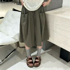 批发韩系高级感时尚休闲<b class='q'>半身裙</b>裤女2026夏季<b class='q'>新款</b>宽松百搭休闲七分裤潮