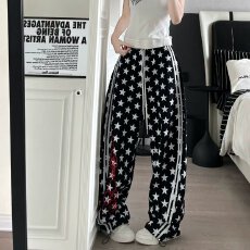 批发小星星印花~运动<b class='q'>短裤</b>女夏宽松ins潮外穿跑步休闲裤热裤高腰显瘦