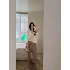 批发Yinkoo「垂感时光」亚麻复古高腰阔腿裤<b class='q'>女</b>夏季薄款休闲垂坠感<b class='q'>长裤</b>