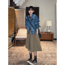 批发【旧事迎风】纯色百搭<b class='q'>显瘦</b>蓬蓬裙裤花苞半身裙女