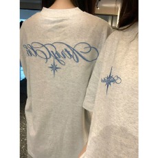 批发短袖t恤男女潮牌夏季宽松五分袖<b class='q'>情侣</b><b class='q'>新款</b>网红潮流ins纯棉刺绣上衣