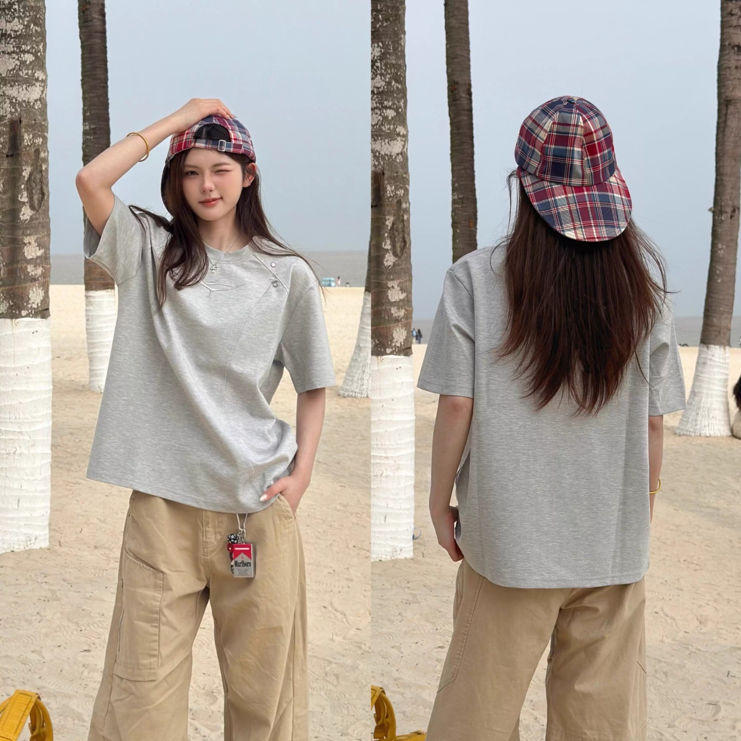 아메리칸 자수 반팔 티셔츠 남녀 여름 새로운 조수 브랜드 높음 거리 반소매 커플 청소년 무거운 캐주얼 맨위