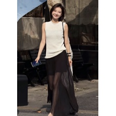 批发【LUMIEN 新品】轻薄<b class='q'>雪纺</b>天丝不规则褶皱肌理廓形显瘦半裙+上衣