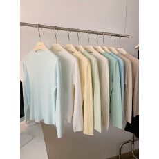 批发超软半高领温柔白色针织打底衫女秋冬内搭保暖毛衣慵懒巨好看上衣