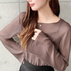 日本韩国韩版东南亚外贸热卖夏季雪纺衫空调衫衬衫蕾丝衫透明上衣