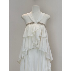 批发夏日预演 设计感<b class='q'>不规则</b>飘带民族风绑带挂脖上衣夏