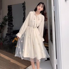 批发原版做工超仙森系仙女裙女长裙2025秋季裙子新甜美温柔<b class='q'>连衣裙</b>