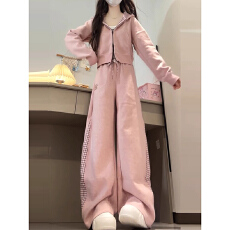批发休闲运动套<b class='q'>装</b>女2025新款秋季<b class='q'>韩版</b>高级感格子拼接卫衣<b class='q'>裤</b>子两件套潮