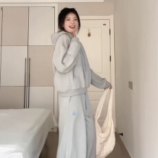 批发学院风<b class='q'>运动服</b>套装女秋冬学生韩版宽松<b class='q'>显瘦</b>时尚连帽卫衣休闲两件套