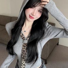 批发3X1羊绒德绒气质高级感豹纹系带内搭女秋<b class='q'>冬</b>显瘦打底百搭上衣