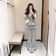 批发气质设计感裤子时尚休闲潮流百搭2026年春季新款大码女士阔腿长裤