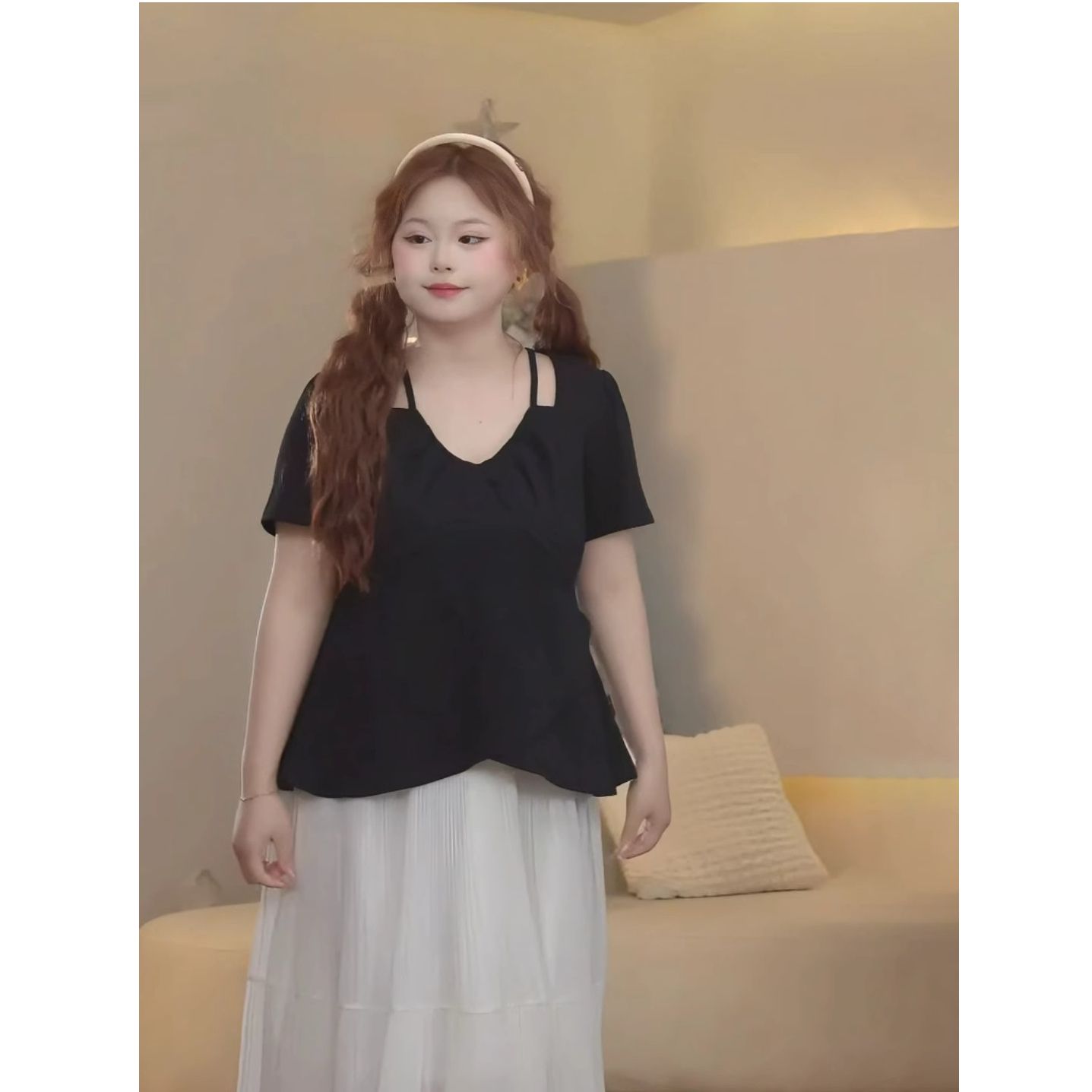 40 모방 면 리브 2026 여름 디자인 홀로우 아웃 불규칙 반팔 티셔츠 표지 고기 슬림해 보이는 맨위 여성
