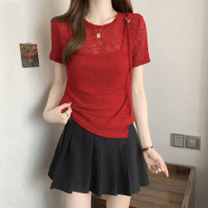 批发莱雅随心裁大码正肩<b class='q'>短袖</b><b class='q'>T</b><b class='q'>恤</b>女2026夏新款胖mm洋气假两件上衣