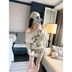 批发【天丝螺纹】大码女<b class='q'>夏季</b>2026新款印花防晒长袖T恤中长款宽松上衣