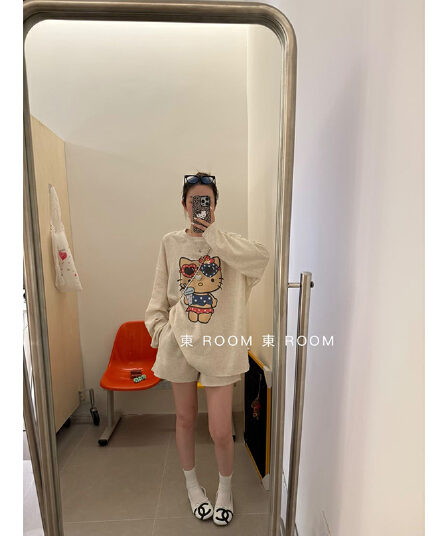 주간 실크 아마 평직 한 부서 긴팔 티셔츠 여성 26 여름 루즈핏 느긋한 바람 얇은 스타일 자외선 차단 블라우스 맨위