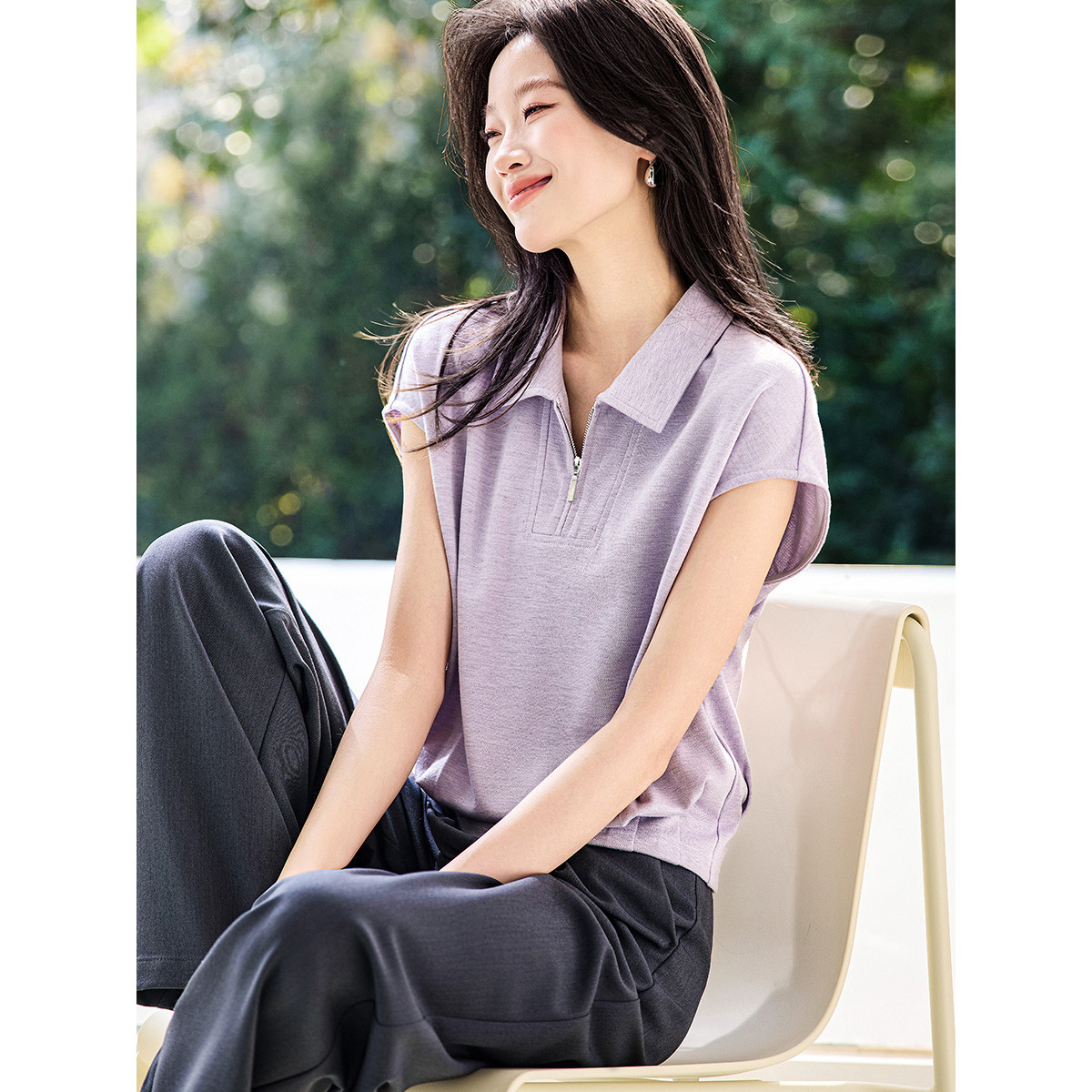 여름 골프 POLO 셔츠 2026 여름 새로운 선택 편안함 구슬 그라운드 캐주얼 폴로 칼라 표지 소매 셔츠