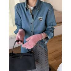 批发卡莉 韩系刺绣翻领<b class='q'>牛仔</b><b class='q'>衬衫</b>女2025秋冬新款时尚简约百搭外套上衣