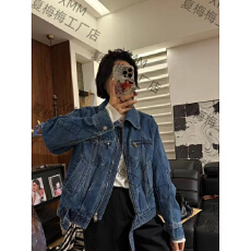 批发XMM.《重工牛仔外套》春时尚百搭潮流洋气舒适休闲牛仔外套-挂H13
