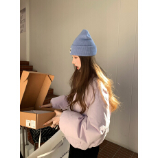 批发aaaaxbbb 莉诺尔泡芙 奶fufu羽绒服短款宽松口袋韩系黄/紫两色