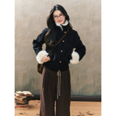 批发7Shiftin 原创设计<b class='q'>秋</b>冬新款黑色修身羽绒夹克外套短款上衣女