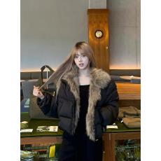 批发狐狸毛短款羽绒服女冬季新款领宽松加厚小个子韩版皮草面包服外套