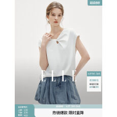 批发白色高级感扭结无袖T恤女2026夏季新款独特凉感抑菌时髦短袖