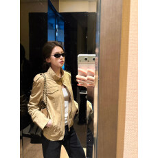 批发立领短款复古麂皮绒夹克女秋季休闲百搭长袖短外套