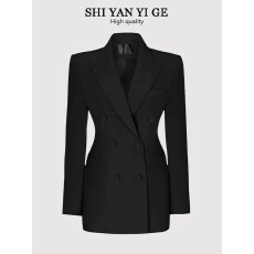 高级感巨好看的收腰显瘦西装外套女2026新款春季今年流行黑色西服