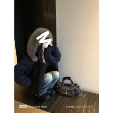 批发SUNONEONE [蓝调时刻]狐狸毛领短款巨好看羽绒服女款冬小个子外套