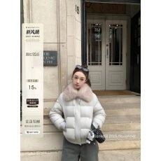 批发板栗可可'软心泡芙'可拆卸毛领保暖90白鸭绒羽绒服女冬