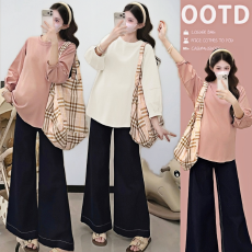 批发实拍2026 <b class='q'>春</b>季新款韩系慵懒风宽松T恤孕妇上衣孕妇装大码卫衣