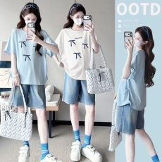 批发实拍2026夏季新款短袖孕妇装T恤