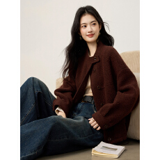 批发2025立领大衣外套女新款秋冬韩版宽松百搭显瘦短款夹克夹棉棉衣