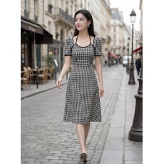 批发法式气质独特绝美休闲长裙<b class='q'>202</b>6夏季新款小个子显瘦茶歇<b class='q'>连衣裙</b><b class='q'>女</b>